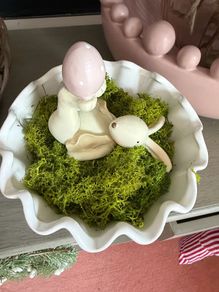 New Bunny in vase with moss