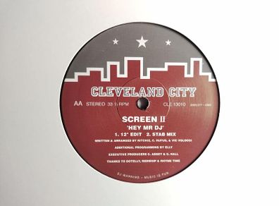 Screen II - Hey Mr DJ - Cleveland City Records - STAB Mix! Early 90s ORGAN House BEAST! MINT Condition!!