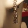 Rhodium Plated Sterling Silver Moissanite Drop Earrings Image 2
