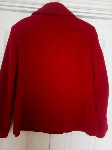 Red wool short  coat double breasted. 16
