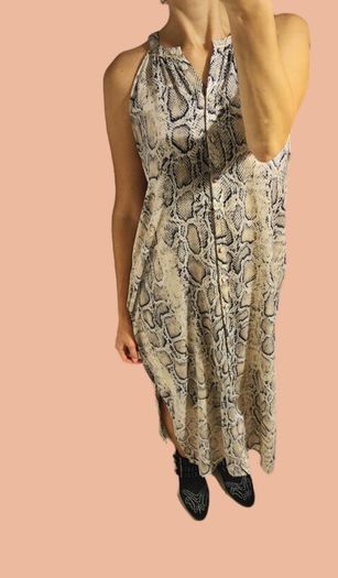 Zara Snake Print Maxi Dress  Size L