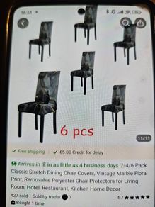 Chair Covers x6 Brand New