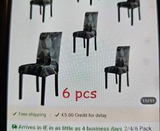 Chair Covers x6 Brand New