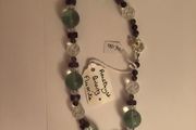 Amethyst quartz &amp; Fluorite necklace