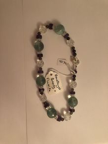 Amethyst quartz & Fluorite necklace