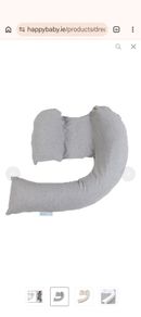 Dream Genie Pregnancy Support Pillow and Mamas and Papas Nursing Pillow Oatmeal Marl colour