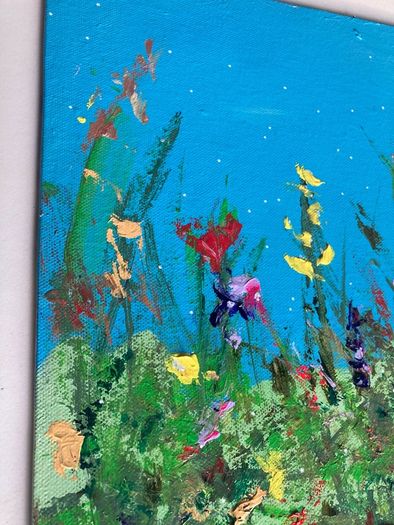 Original painting Floral Art original Irish art painting Gift