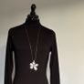 Silver daisy pendant Image 2
