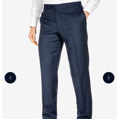 BNWOT Canali Navy Blue Wool Trousers Size EU 50 UK 34R  Louis Copeland