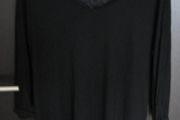 NEXT My essentials ladies black top with lace design size 10