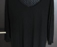 NEXT My essentials ladies black top with lace design size 10