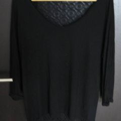 NEXT My essentials ladies black top with lace design size 10