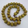 Antique African Yellow Melon Shape Glass beads Necklace Strands Image 2