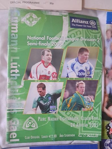 10 X GAA NFL Programmes