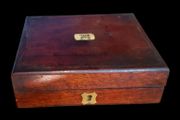 Antique Stately Home Wooden Crested Box