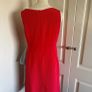 Silk faux wrap coral dress - lined / size 12 Image 3