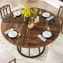 Round Dining Table 120 cm With Engineered Wood Top Image 3