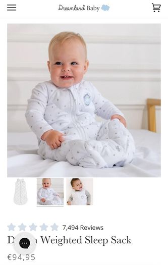 Dreamland Baby Weighted Sleep Sack 12-24mo 0.6 TOG