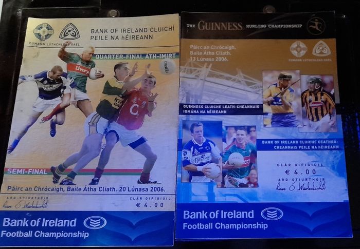 GAA various Laois club and intercounty hurling and football programmes.
