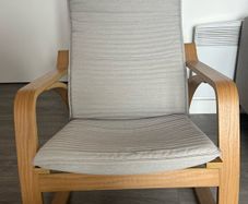 Ikea POANG rocking chair - oak veneer, kinsa light beige