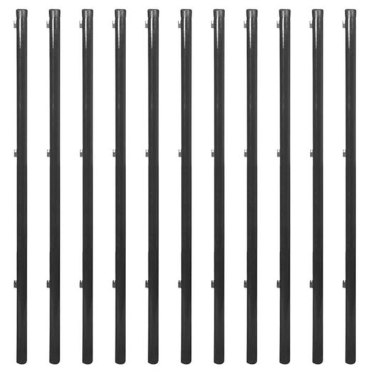 Chain Link Fence with Spike Anchors 1x25 m Grey