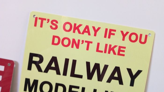 Model railway tin sign novelty railway tin metal sign