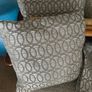 eyelet curtains 90 w x 108 drop  inc cushion& pole Image 7