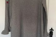 jumper dress Aline yumi jumper dress size small grey frilled cuff with embroidery small 10/12