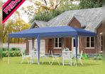 3 x 6m Pop Up Gazebo, Double Roof Foldable Canopy Tent, Outdoor Garden Wedding Awning Canopy Steel (FREE SHIPPING)