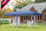 3 x 6m Pop Up Gazebo, Double Roof Foldable Canopy Tent, Outdoor Garden Wedding Awning Canopy Steel (FREE SHIPPING)