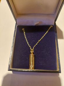 925 Gold "Footprints" Pendant Necklace