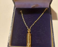 925 Gold "Footprints" Pendant Necklace
