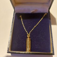 925 Gold "Footprints" Pendant Necklace