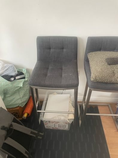 Two beautiful, cushioned stools
