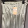 Womens Sage Green Pleated Midi Dress Image 5