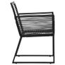 Garden Chairs 4 pcs Rope Rattan Black Image 2
