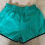 Vintage Human Race Sports Wear Green Running Shorts (Size L) Image 2
