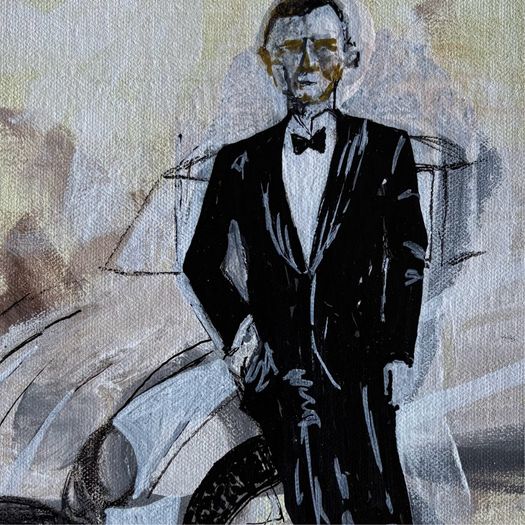 Original Art James Bond Style Luxury Aesthetic