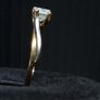 9ct Gold Solitaire Ring | Hallmarked 375 | Clear Stone | Size 50 Image 4