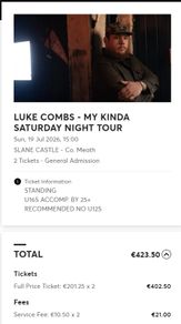 2 Luke Combs tickets