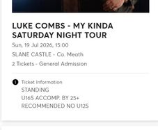 2 Luke Combs tickets