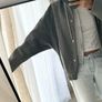 RIVER ISLAND grey wool bomber jacket Image 4