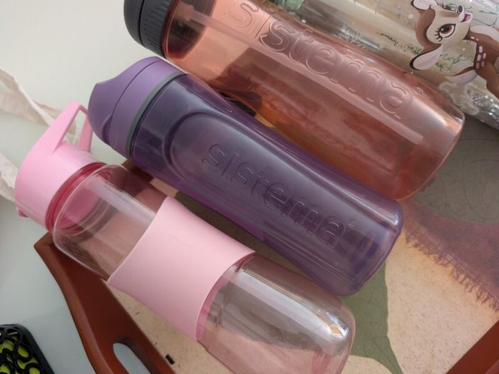 Various kitchen Bits - Bottles, Tray & Pot