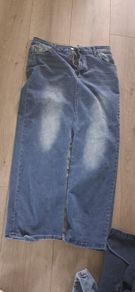 Long denim skirt