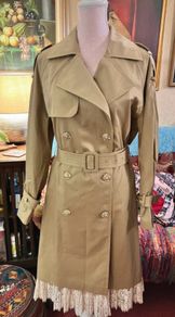 BAPY By A Bathing Ape Beige Trench Coat - Gold Star Buttons - Size S (14) see fit note