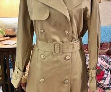 BAPY By A Bathing Ape Beige Trench Coat - Gold Star Buttons - Size S (14) see fit note
