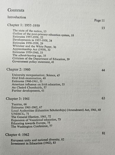 Post Primary Education in Ireland 1957 to 1970 - Irish Education History Book