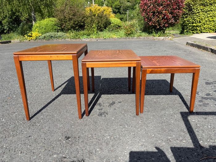 Vintage Mid-century Danish style nest of tables c1960