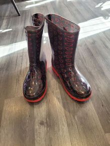 Girls Black Welly Boots
