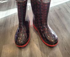 Girls Black Welly Boots